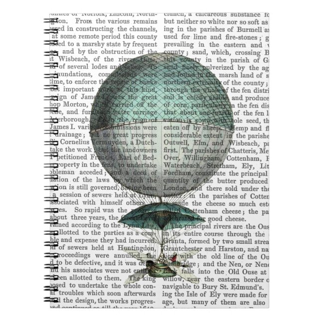 Caderno Espiral Balão de Ar Quente Volante de Vaisseau (Frente)