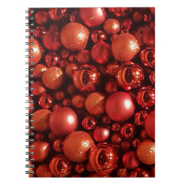 Caderno Espiral Balas Vermelhas de decoração de Natal