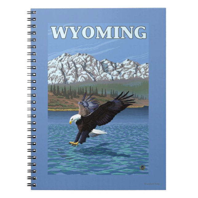Caderno Espiral Bald Eagle Diving - Wyoming (Frente)