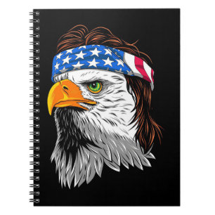 Caderno Espiral Bald Eagle Mullet EUA
