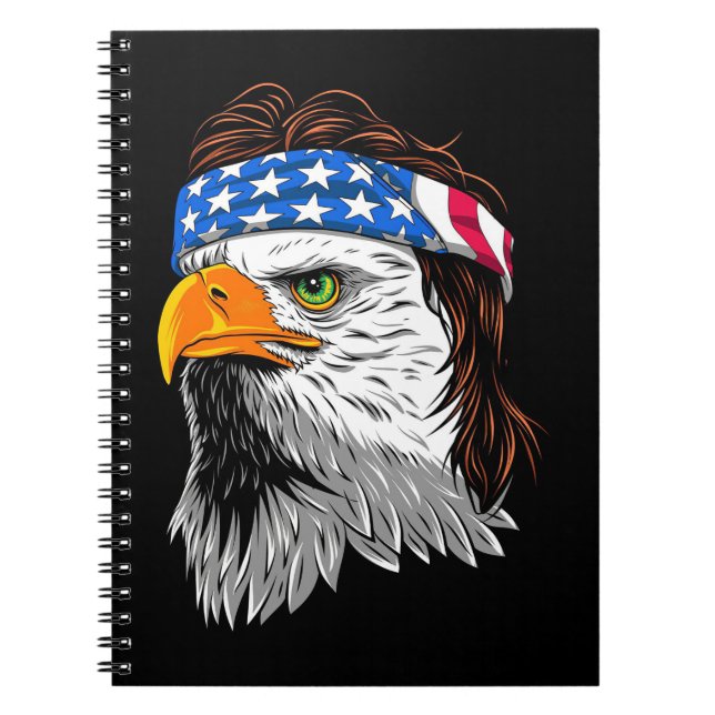 Caderno Espiral Bald Eagle Mullet EUA (Frente)