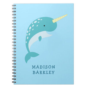 Caderno Espiral Baleia Cuta de Narwhal