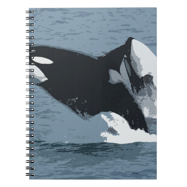 Caderno Espiral Baleia de Orka (Frente)