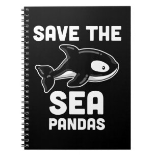 Caderno Espiral Baleia de Pandas Orca, Presentes Biológicos Marin