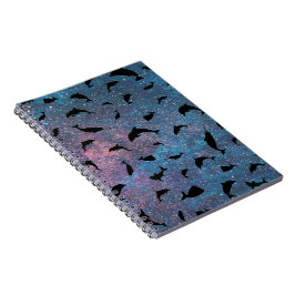 Caderno Espiral baleia de tubarão-sombra na galáxia gradiente