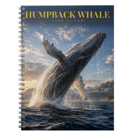 Caderno Espiral Baleia Jubarte Animais do Oceano Aberto