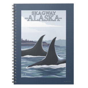 Caderno Espiral Baleias #1 da orca - Skagway, Alaska