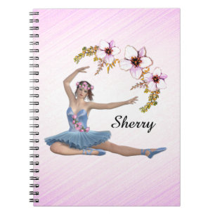 Caderno Espiral Ballerina a rosa azul pessoal