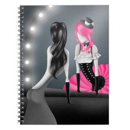 Caderno Espiral Ballerina Excêntrica & reflexão de dançarina rosa