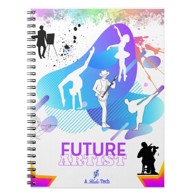 Caderno Espiral Ballerina Musical Artista Marcial Notebook Espiral (Frente)