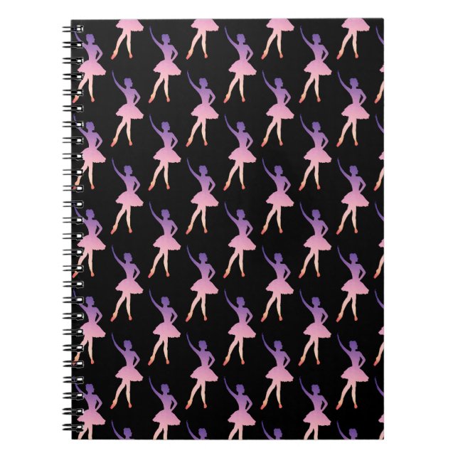 Caderno Espiral Ballerina na design geométrica moderna (Frente)