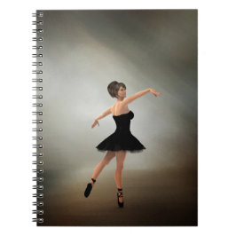 Caderno Espiral Ballerina no vestido preto