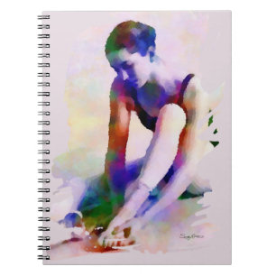 Caderno Espiral Ballerina, Rosa, Aquarela Arte Contemporânea