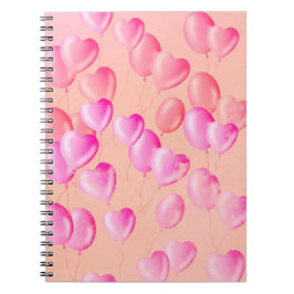 Caderno Espiral Balões Azuis Céu laranja sereno