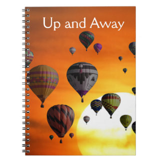 Caderno Espiral Balões de ar quente em voo Notebook