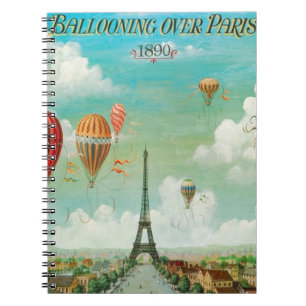 Caderno Espiral Balonismo sobre Paris