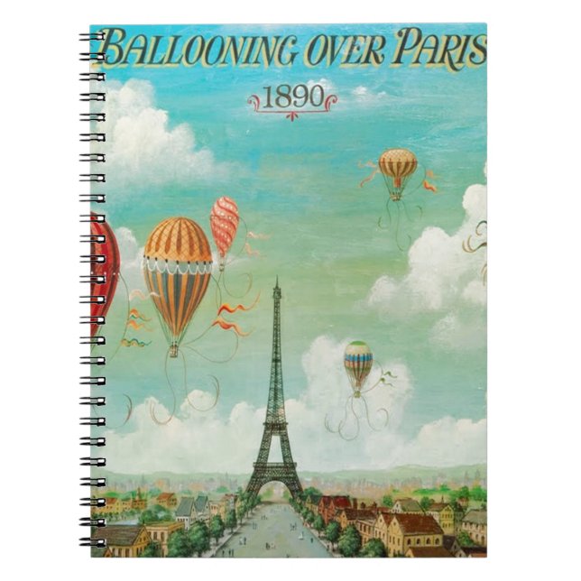 Caderno Espiral Balonismo sobre Paris (Frente)