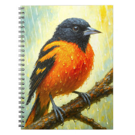 Caderno Espiral Baltimore Oriole Notebook | Rainy Bird Art Journal