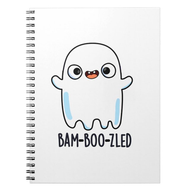 Caderno Espiral Bam-boo-zled Piada de Fantasma Confuso de Hallowee (Frente)