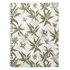 Caderno Espiral Bambu em White Sheers - padrão de superfície unifo