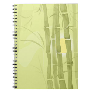 Caderno Espiral Bambu verde