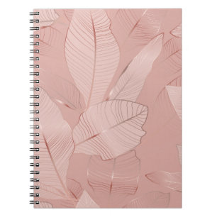 Caderno Espiral Banana, palmeiras: cobre brilhante.