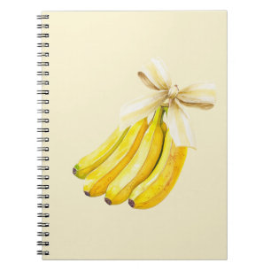 Caderno Espiral Bananas Com Um Laço