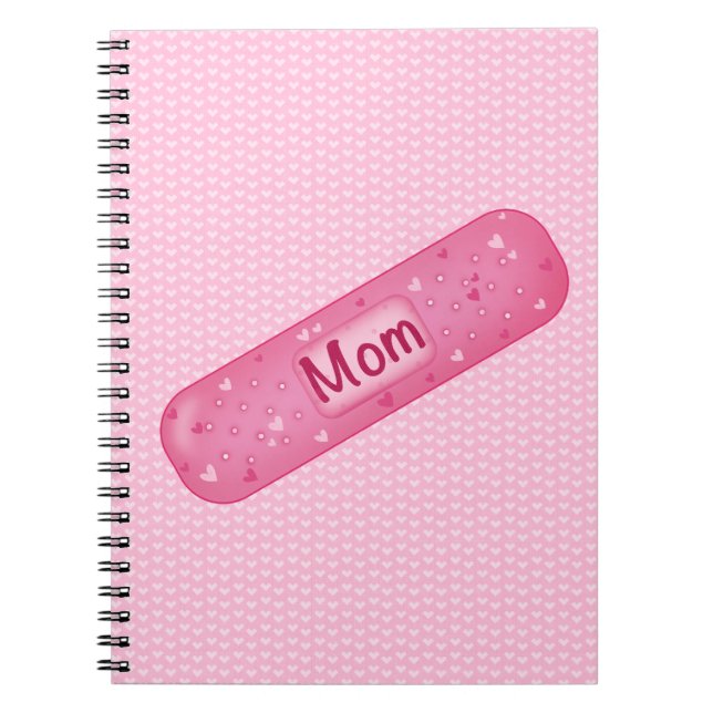 Caderno Espiral   Band-aid mom  soft pink  (Frente)