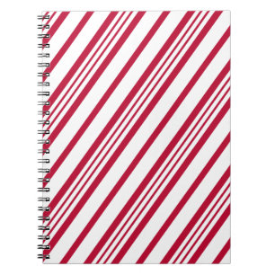 Caderno Espiral Banda de Natal Candy Cane