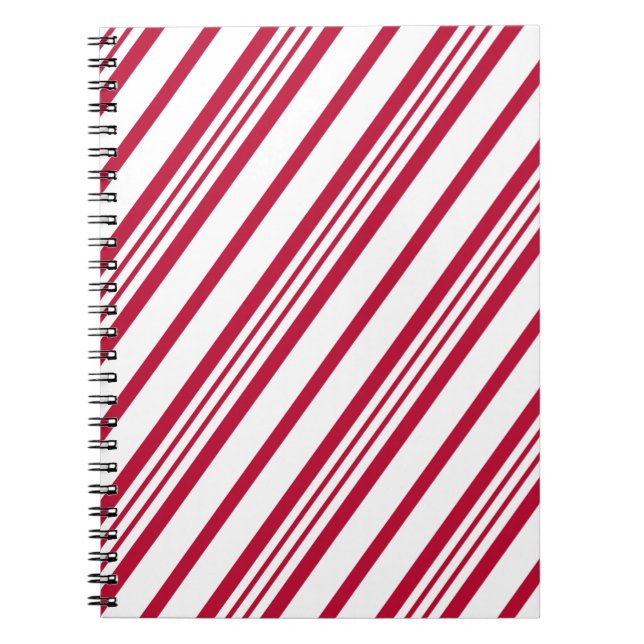 Caderno Espiral Banda de Natal Candy Cane (Frente)