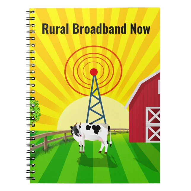 Caderno Espiral Banda larga rural agora (Frente)