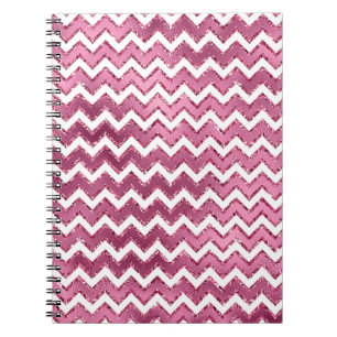 Caderno Espiral Bandas brancas cor-de-rosa-claro