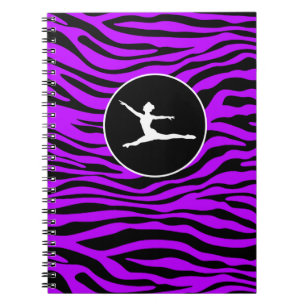 Caderno Espiral Bandas de Zebra Roxas Elétricas; Balés