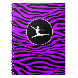 Caderno Espiral Bandas de Zebra Roxas Elétricas; Balés