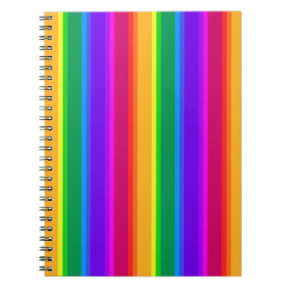 Caderno Espiral Bandas irregulares do arco-íris