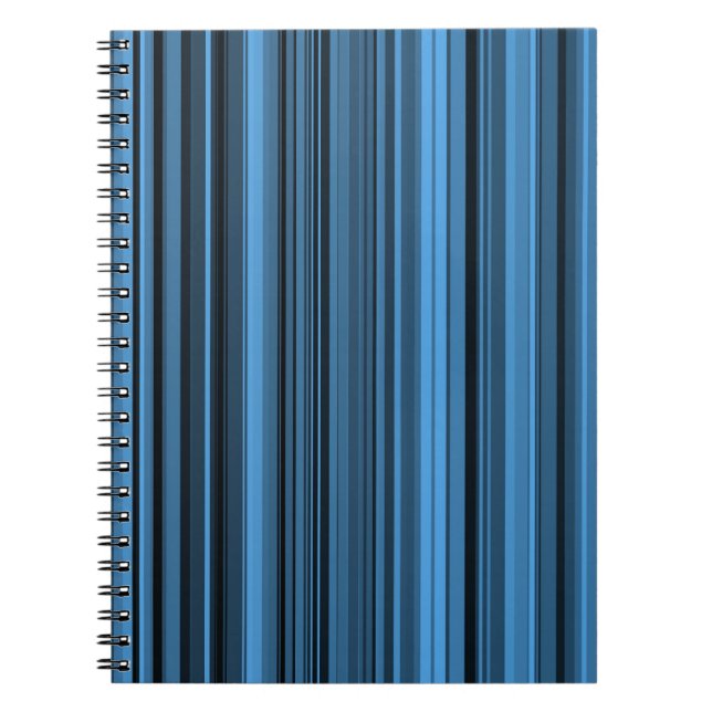 Caderno Espiral Bandas Negras Azuis (Frente)