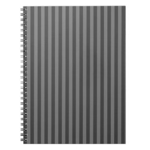 Caderno Espiral Bandas Verticais Monocromáticas de Cinzas Politas