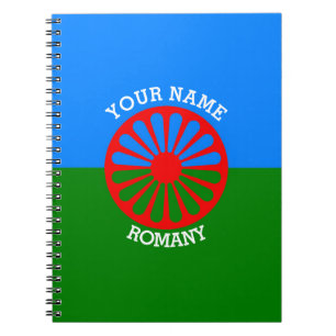 Caderno Espiral Bandeira aciganada personalizada dos viajantes do