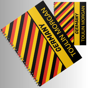 Caderno Espiral Bandeira Alemã Personalizada