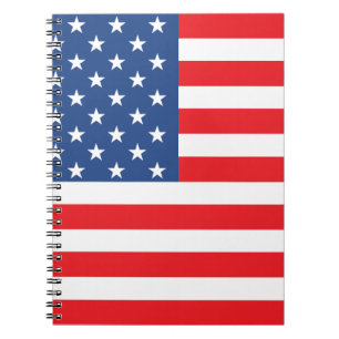 Caderno Espiral Bandeira Americana
