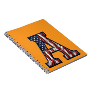 Caderno Espiral bandeira americana