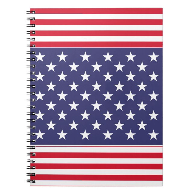 Caderno Espiral Bandeira Americana (Frente)