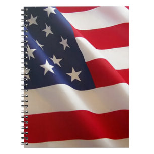Caderno Espiral Bandeira Americana