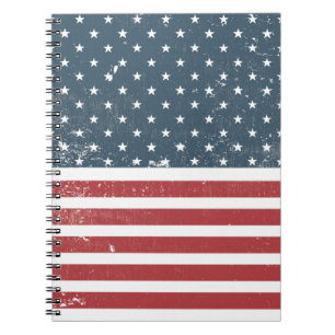 Caderno Espiral bandeira americana angustiada