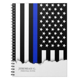 Caderno Espiral Bandeira americana fina de Blue Line