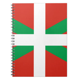 CADERNO ESPIRAL BANDEIRA BASQUE VASCA DE IKURRIÑA DRAPEAU EUSKADI