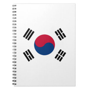 Caderno Espiral Bandeira coreana sul