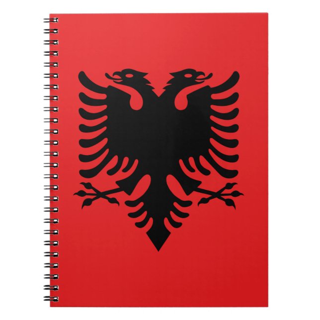 Caderno Espiral Bandeira da Albânia (Frente)