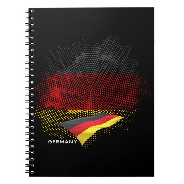 Caderno Espiral bandeira da Alemanha (Frente)