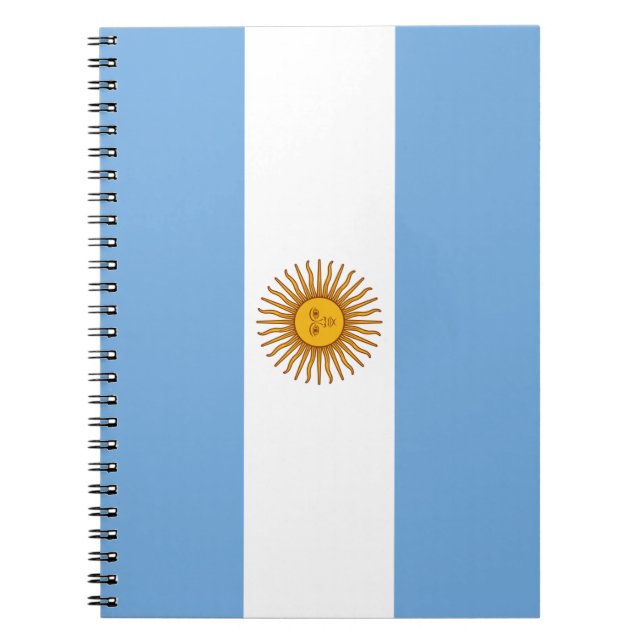 Caderno Espiral Bandeira da Argentina (Frente)